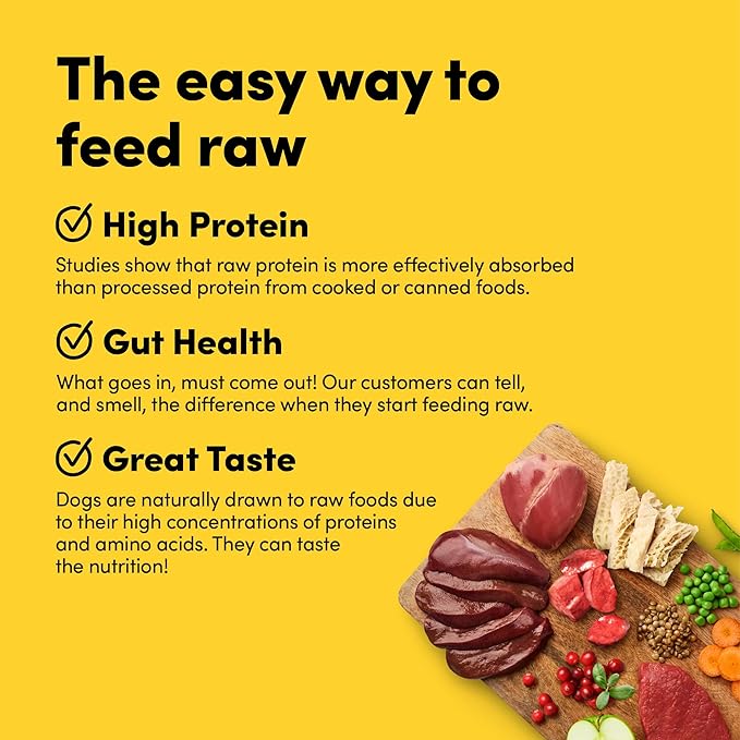 RawMix50 Beef Organs Dog Food, 50% Freeze-Dried Raw, High Protein, Grain-Free Kibble, No Corn or Wheat, Complete and Balanced, 2lb