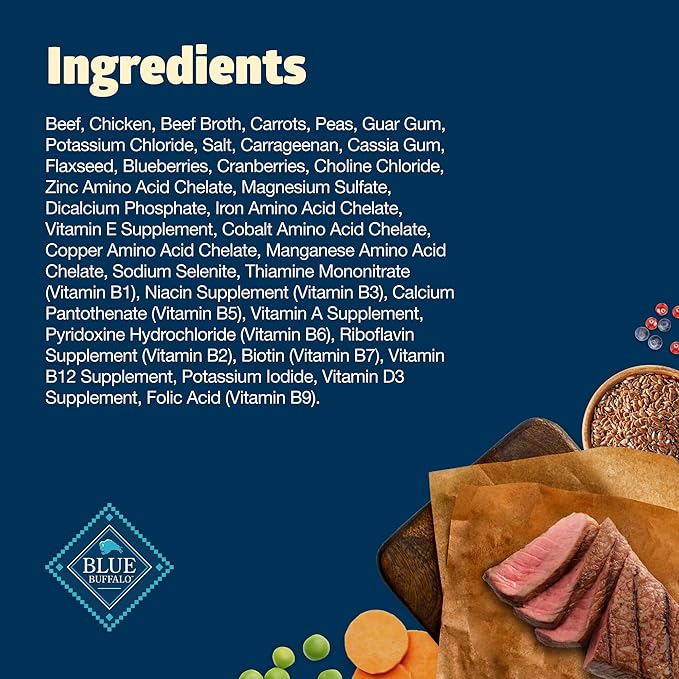 Blue Buffalo Freedom Grain-Free Wet Dog Food, Free of Glutens & Artificial Preservatives, Made with Natural Ingredients, Beef Recipe, 12.5-oz. Cans (12 Count)