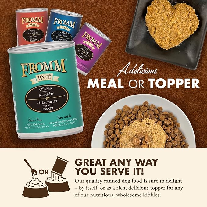 Fromm Chicken & Duck Pate Dog Food - Premium Wet Dog Food - Chicken Recipe - Case of 12 Cans