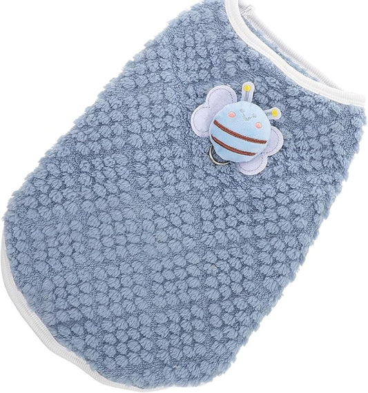 Bee Dog Vest Costume Small Dog Shirt Denim Blue Pet Clothes XL Size Party Supplies