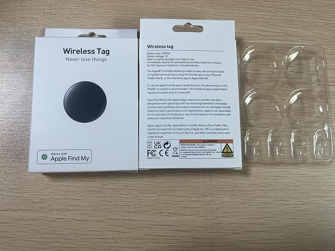Apple Find My Tracker - Smart Bluetooth Item Finder for Keys, Wallets, Luggage | IP67 Waterproof, 1-Year Battery Life, No Subscription Required