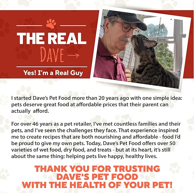 Dave's Pet Food Cat Kidney Support (Chicken & Vegetable Stew) - Low Phosphorus & Low Protein Wet Canned Cat Food for Renal Health - No Prescription Needed - 3 oz (Case of 12)