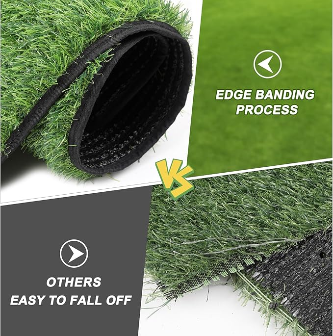 Artificial Grass Mat, Dog Grass Pee Pads, Fake Grass Pad for Pets Potty Training, Soft Grass Rug, Grass Doormat with Drainage Holes, Pet Turf for Indoor Outdoor Use, Washable(15.7''*31.5'')