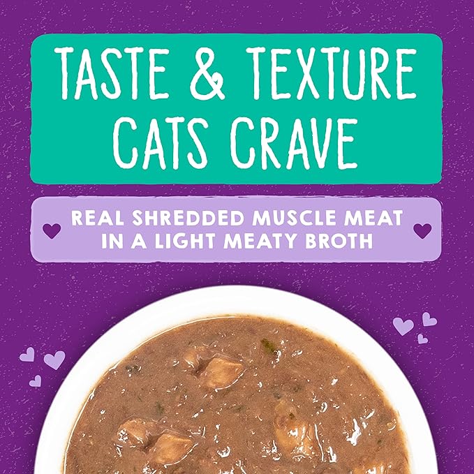 Stella & Chewy's Carnivore Cravings Savory Shreds Cans – Grain Free, Protein Rich Wet Cat Food – Wild-Caught Tuna & Salmon Recipe – (2.8 Ounce Cans, Case of 24)