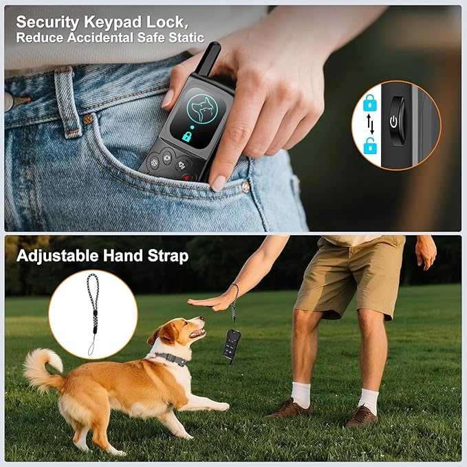 Wireless Dog Fence, Electric Fence for Dogs with 3 Training Modes, 180 Days Standyby Perimeter Dog Collars with Color Screen Remote, Waterproof & Rechargeable Trainer Collar Outdoor 2 Pack