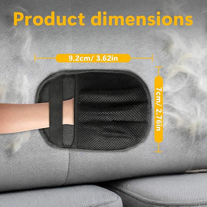 Upgraded Five-Finger Electrostatic Pet Hair Gloves, Pet Hair Removal Gloves for Cats and Dogs, Reusable Quick Cleaning Tool for Couch, Carpet, Car Seat, Laundry & Clothing