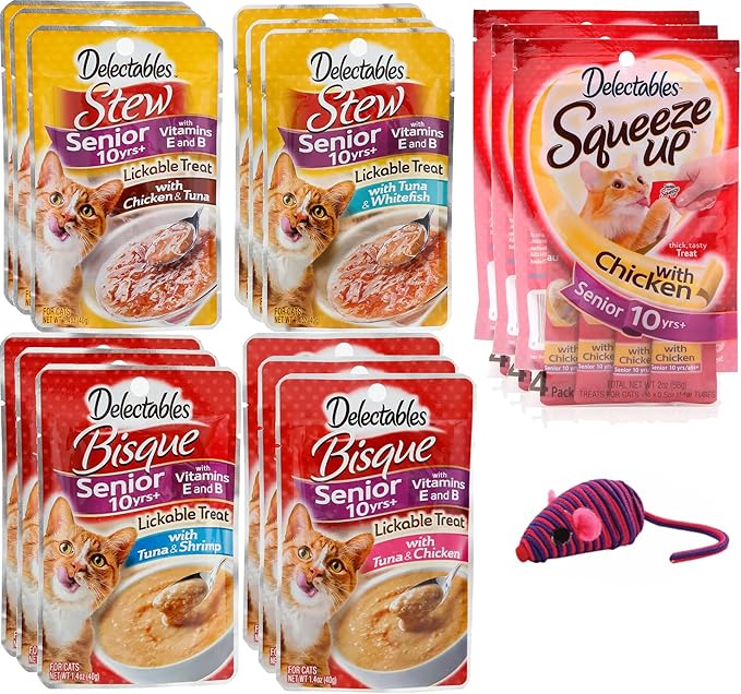 HDP Delectables Bisque Senior 10+ Bundle Flavor:Senior 10+ Size:Pack of 15