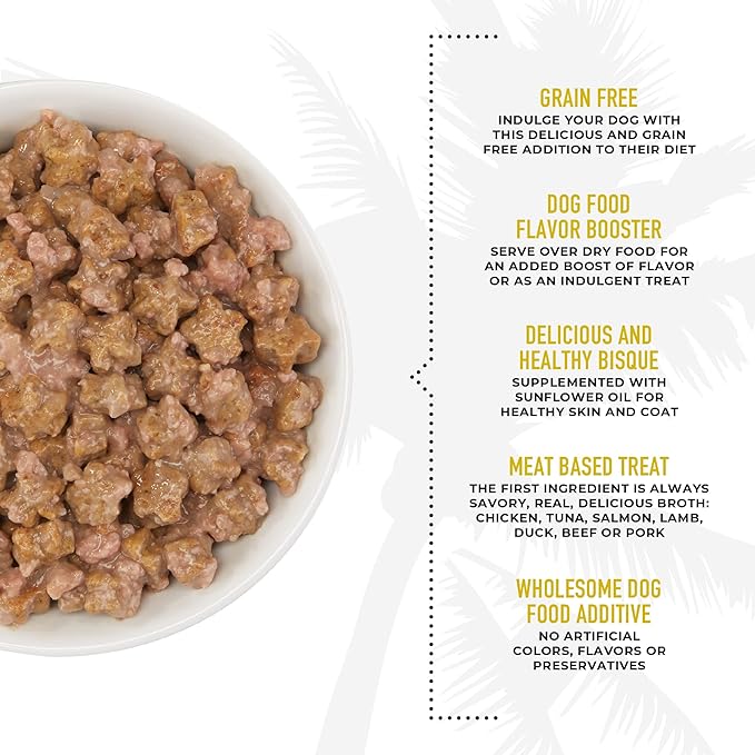 Tiki Dog Born Carnivore Flavor Booster, Variety Pack, Grain Free Wholesome Dog Food Additive, Meal Topper for All Dog Breeds and All Life Stages, 1.5 oz. Pouch, 12 Count