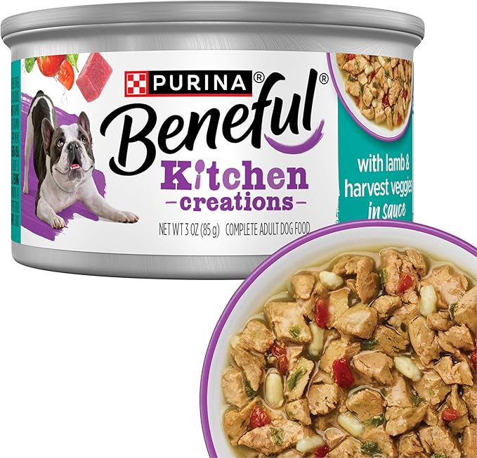 Purina Beneful Kitchen Creations with Lamb and Harvest Veggies in Sauce Wet Dog Food - (Pack of 12) 3 oz. Cans