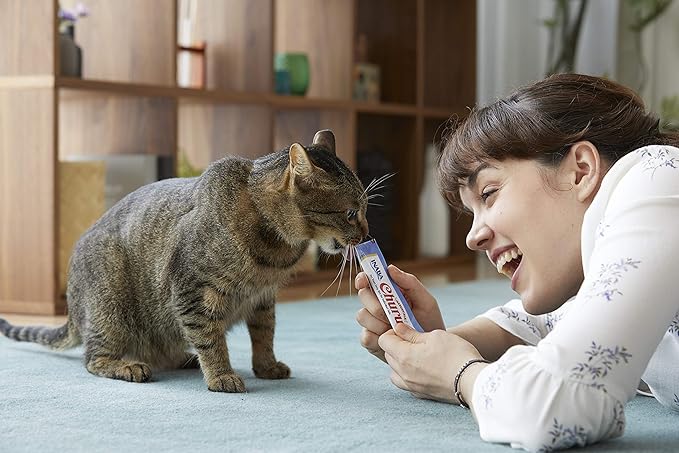 Churu Lickable Purée Natural Cat Treats (Tuna Recipe, 4 Tubes)