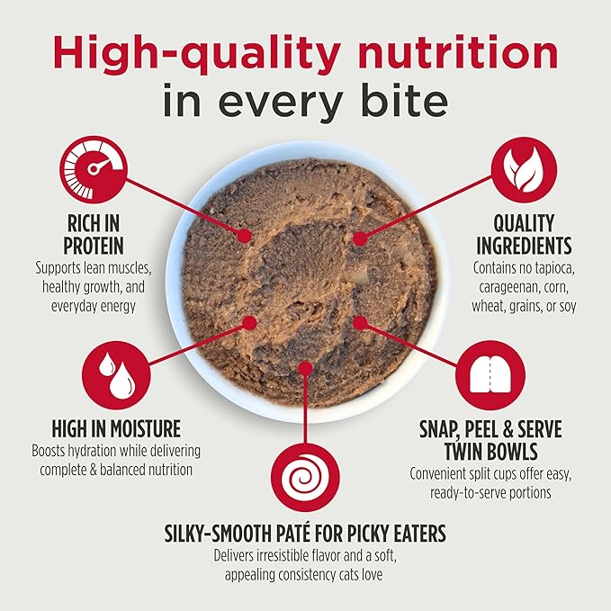 Nulo Split Cup Chicken, Whitefish & Tuna Recipe Grain-Free Pate Wet Cat & Kitten Food, 2.64 Ounce, Case of 10
