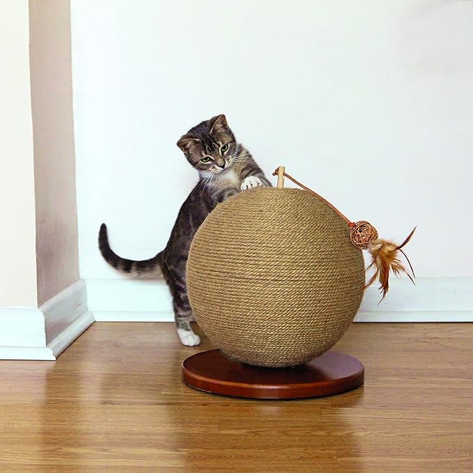 Rosewood Parsley Natural Jute Cat Scratcher, 30 x 30 x 33 cm