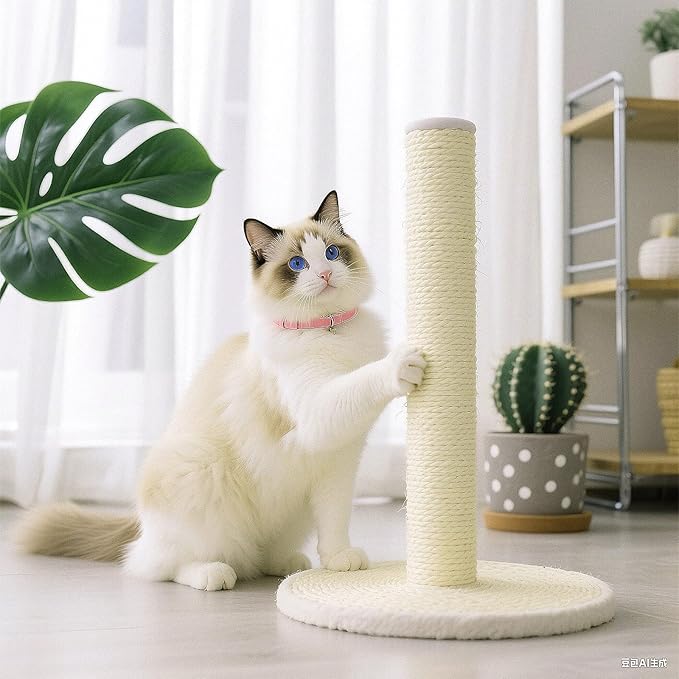 4 PCS M8 15.7 x 2.75 Inch Cat Scratching Post Replacement, Sisal Pole Cat Tree Replacement Post with Screws, Refill Scratcher Posts for Indoor Kitten Tree Tower Spare Cats Furniture Protector
