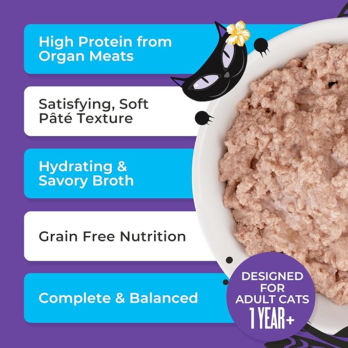 Tiki Cat After Dark Soft Pate Wet Cat Food, Chicken, Chicken Liver & Quail Recipe, 5.5 oz. Can (8 Count)