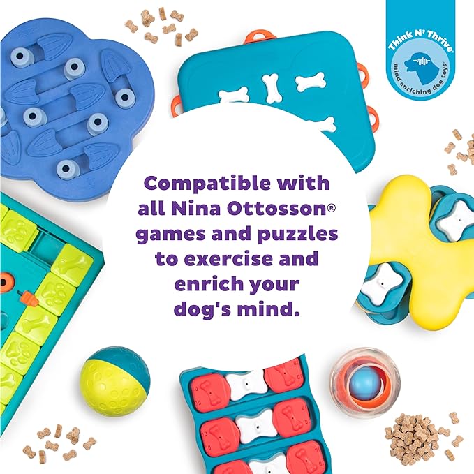 Outward Hound by Nina Ottosson Puzzle Bitez USA Made Dog Treats, Pumpkin Flavor, Bite-Sized Training Reward and Interactive Puzzle Toy Treats, 7.5oz