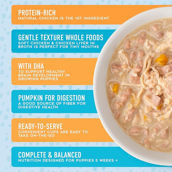 Tiki Dog Baby Whole Foods Wet Cat Food, Chicken & Chicken Liver, 3 oz. Cup (4 Count)