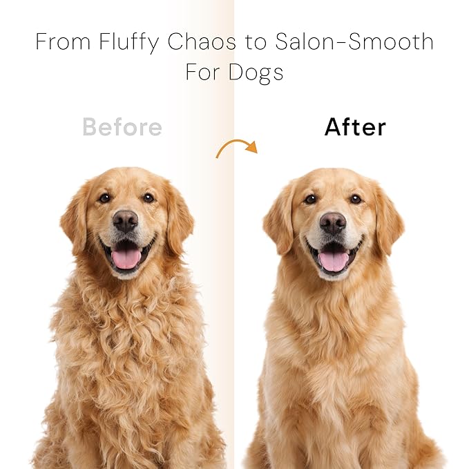Self Cleaning Slicker Brush - Skin Friendly Deshedding Grooming Tool for Dogs & Cats, Suitable for Shedding & Haired Pets, with Pet Supplies Accessories (White)