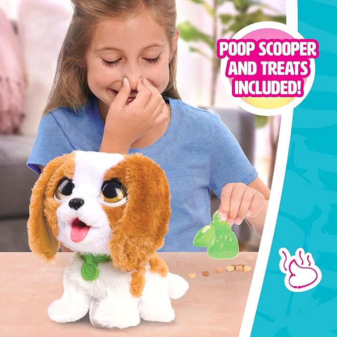 furReal Poop-a-Lots Cavalier King Charles Spaniel, Interactive Toy, for Boys and Girls, Ages 4 and Up, Kids Toys for Ages 4 Up by Just Play