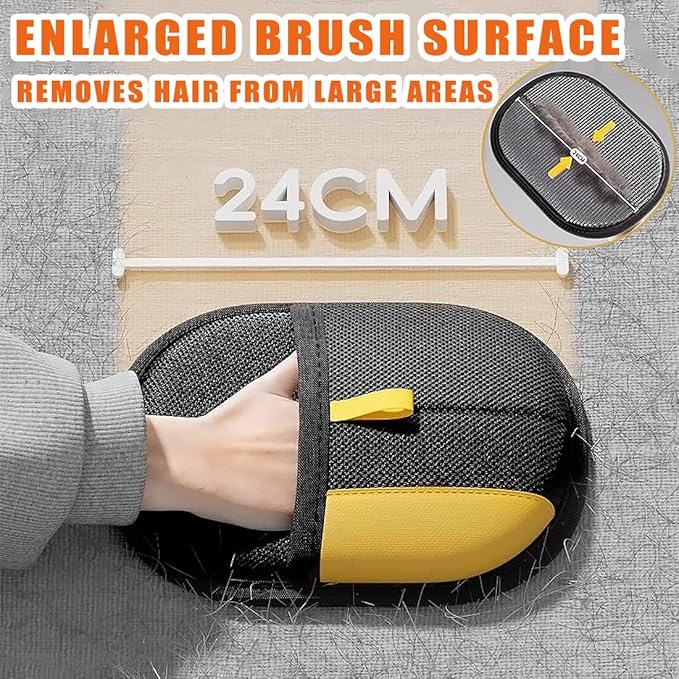 Pet Hair Removal Glove, 2026 Upgraded Electrostatic Pet Hair Remover Glove for Dogs & Cats, 2 Pack Reusable & Washable Magic Brush Tool, Lightweight Portable for Couch, Carpet, Bed (D)