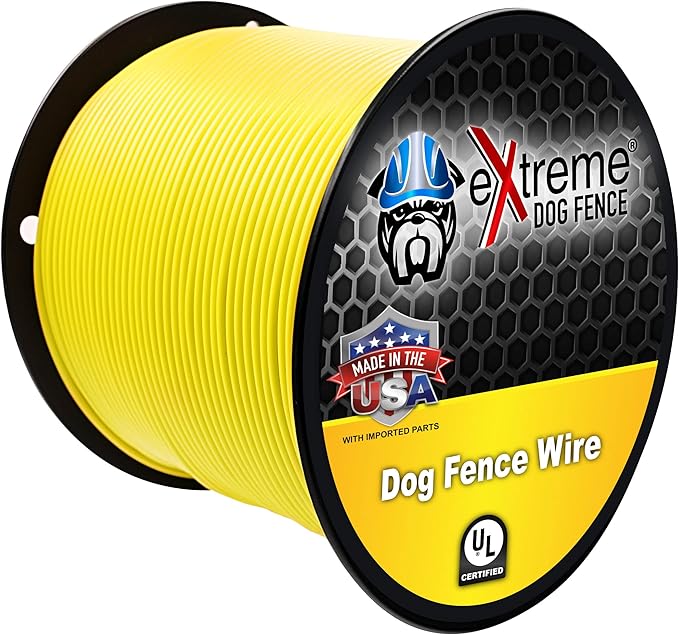 Professional Electric Dog Fence Wire - Heavy Duty Direct Ground Burial Rated Perimeter Wire - Stands Up to the Elements on ANY Wired Underground Dog Fence - 1000 Feet