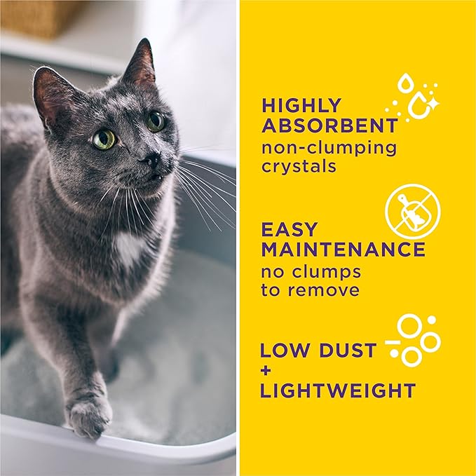 Purina Tidy Cats Tidy Care Alert Cat Health Monitoring Non Clumping Cat Litter with Silica Crystals - 8 Pound,(Pack of 2)