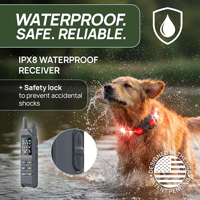 Dog Shock Collar (New Version) with 360° LED Lights – 4200FT Dog Training Collar with Remote, IPX8 Waterproof, Beep/Vibration/Safety Shock Modes, Rechargeable E-Collar for Dogs (10-120lbs)