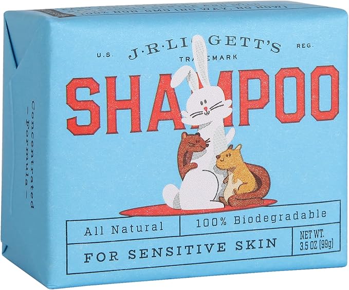JR Liggett’s Natural Small Animal Shampoo Bar for Sensitive Skin - 100% Detergent Free, Non-GMO & Biodegradable - Tear-Free, Hypoallergenic Formula Soothes Dry Itchy Skin - 3.5 oz Bar