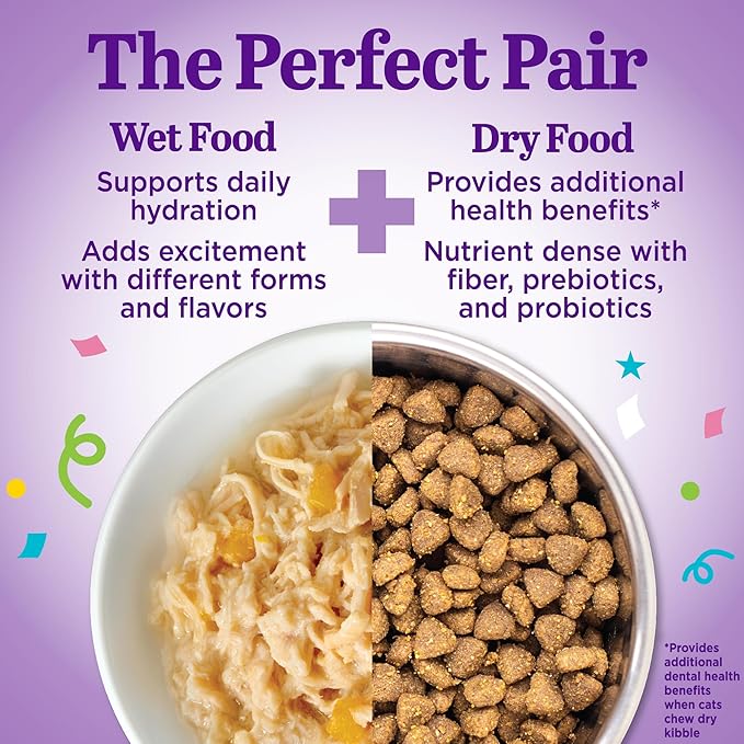 Wellness Appetizing Entrées Shredded & Mousse Adult Wet Cat Food, Natural, Protein-Rich, Grain Free, 1.4 Ounce Pouch, 8 Pack (Poultry Variety Pack)