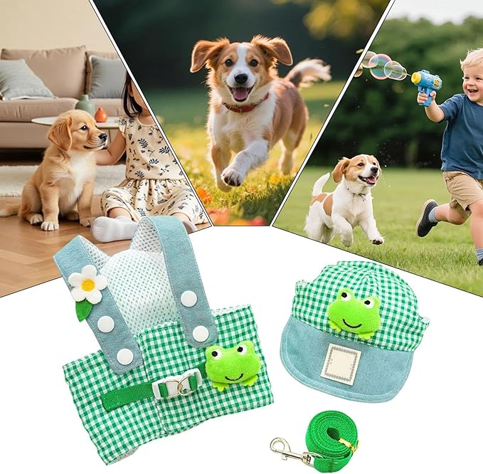 Genérico Dog Harness - Breathable Pet Supplies | Dog Harness with Rope Set, for Small Medium Large Puppies Daily Walk Outdoor Activities Running Shopping
