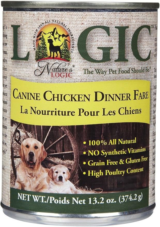 Nature's Logic Canine Grain Free Chicken Feast Canned Dog Food, 13.2 oz, Case of 12