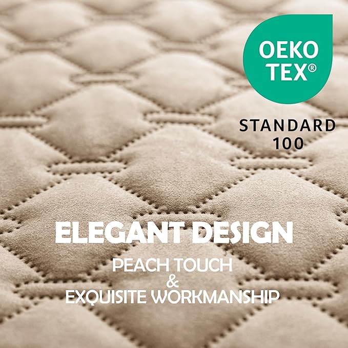 gogobunny 3X Stronger Waterproof Pet Blanket, Scratch Proof Furniture Protector for Dogs Cats, Reversible Cover 30x30 Inch, Dark Beige