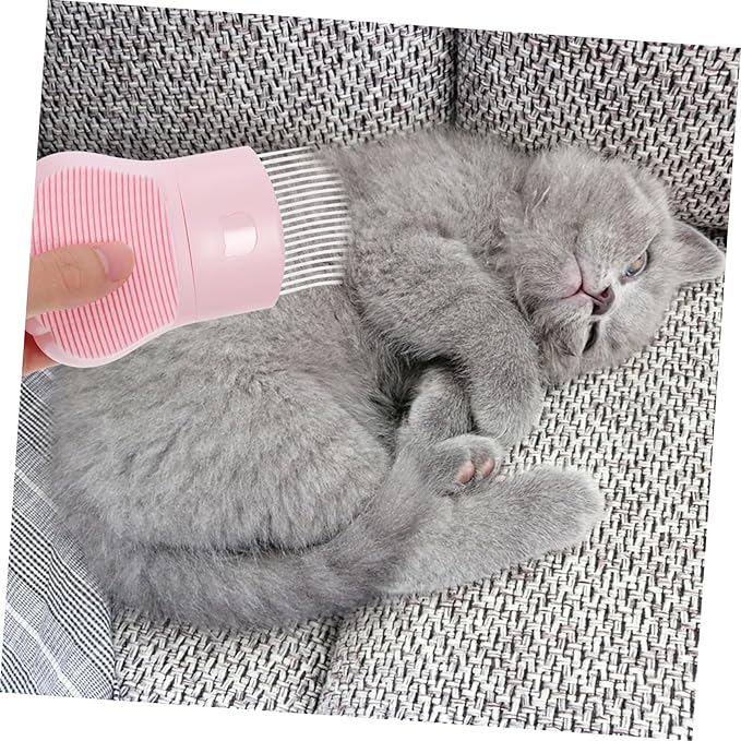 Mikikit Cat Grooming Comb Pet Deshedding Brush Massaging Tool for Cats and Dogs