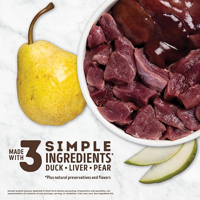 ACANA Singles Grain Free Dog Treats Limited Ingredients & Freeze-Dried Duck & Pear 3.25oz Bag