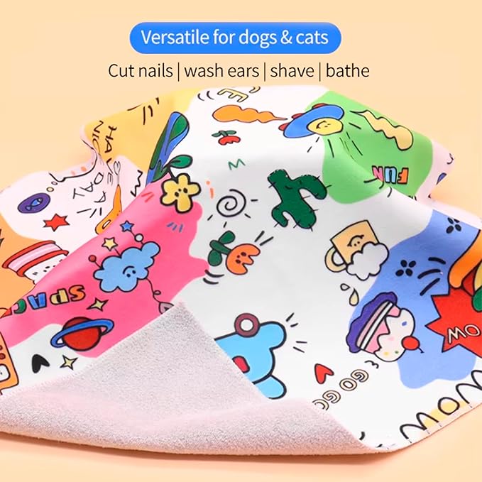 Cat Wrap for Cutting Nails Self-Adhesive Cat Grooming Wrap Cat Nail Clipper Hammock Soft Cat Restraint Bag for Nail Clipping Cat Grooming Supplies (M 13.5 in)
