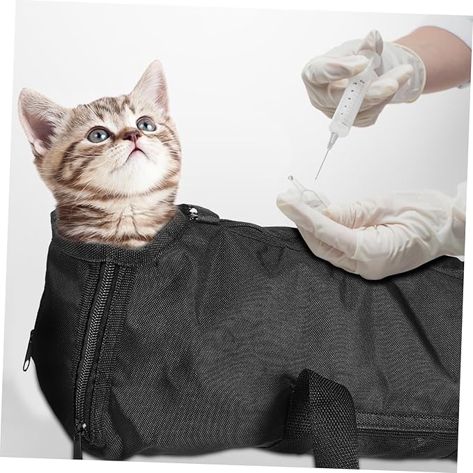 BESPORTBLE Cat Bathing Bag Mesh Nail Clippers Holder Pet Grooming Bag Oxford Fabric Easy Access Versatile for Vet Visits
