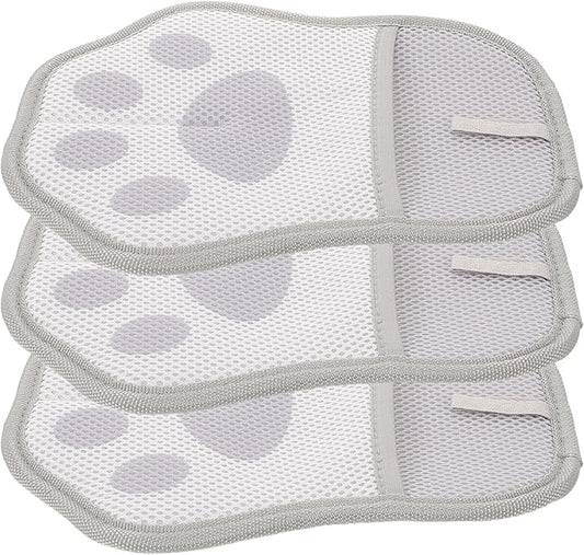 TOYANDONA 3pcs Pet Grooming Gloves for Hair Removal, Reusable Electrostatic Static Removal Mittens, Grey De-Shedding Gloves for Dogs and Cats, Suitable for Furniture and Carpet Cleaning