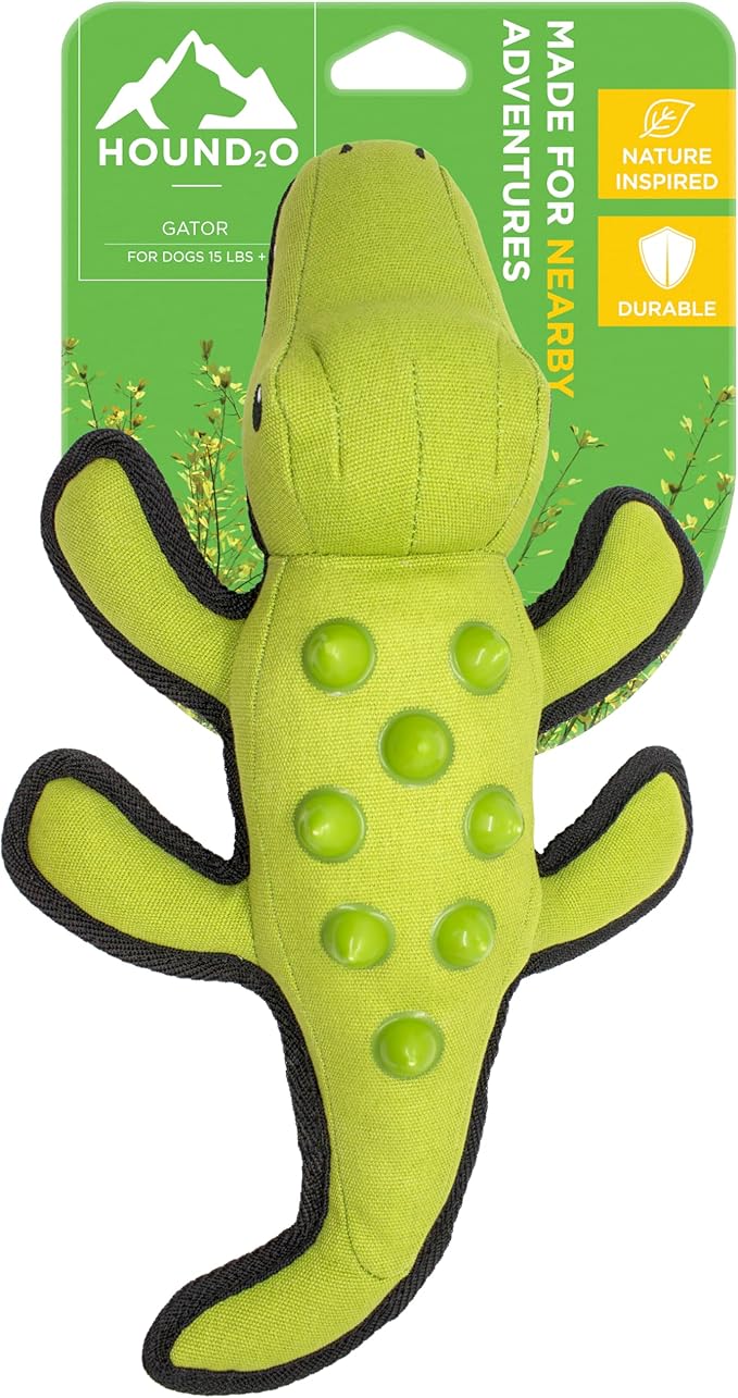 Plush Dog Toys | Alligator Stuffed Animal Squeaky Toy for Dogs | Outdoor Pet Toy Built for Adventure