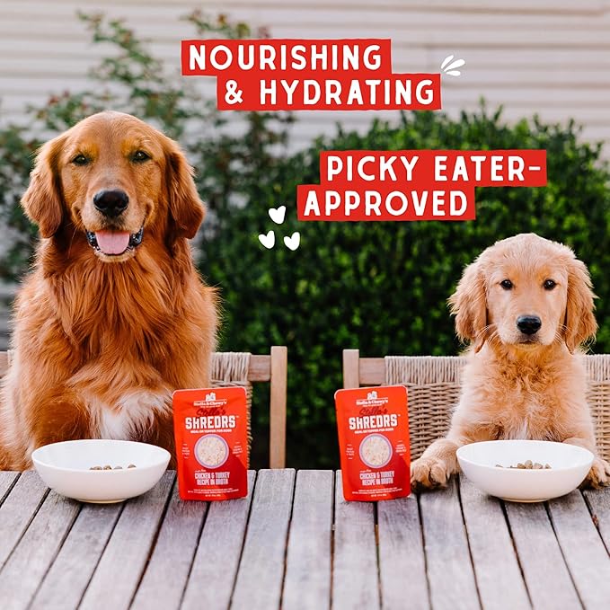 Stella & Chewy's Grass Fed Beef & Lamb Shredrs - Premium Dog Food Pouches - Perfect for Picky Eaters - 24 Pack, 2.8oz Each