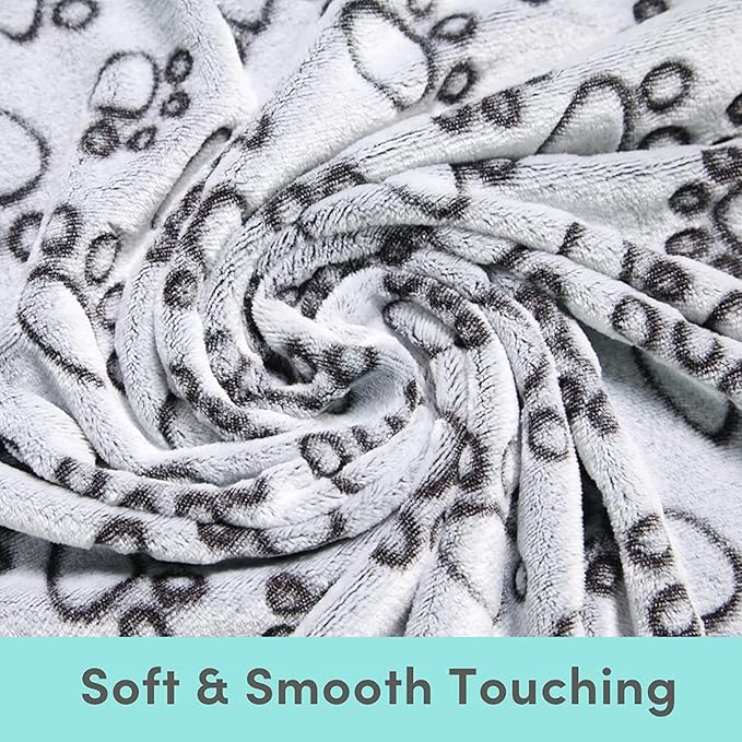 Dog Blanket Soft & Comfortable Cute Paw Printing Blanket Small 29.9x40.9 Inch Washable Dog Blankets for Small Dogs Cats Sleep Supplies Pet Lovers