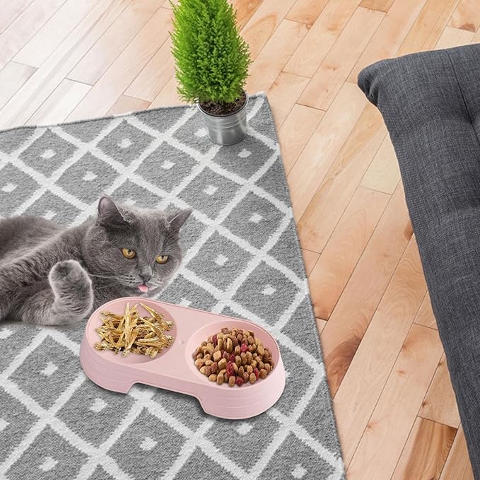 Genérico Cat Bowls for Food and Water | Macaron Elevated Double Dog Bowls, Dog Bowl for Food for Non-Slip Bowl for Small Pets
