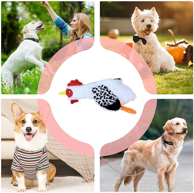 Dog Toys Set - Crinkle Squeaky Interactive Chew Toys | Puppy Play Pet Supplies, Sound Making Chew Toy Collection for Puppy Small Medium Large Dog Home Travel Daily Outdoor Garden Use