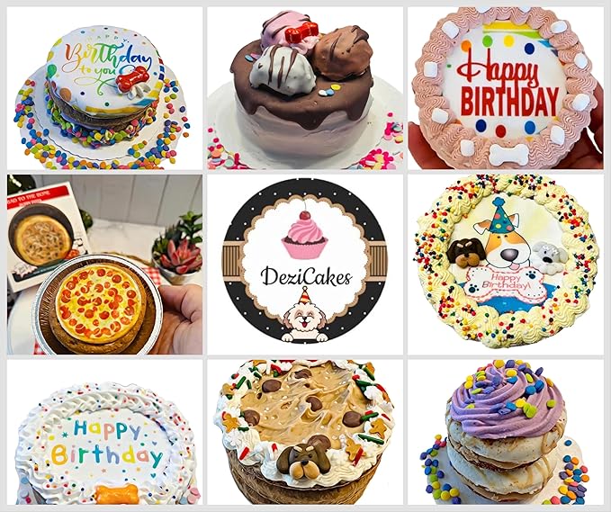 Pink Shiba Big Dog Birthday Cake- Edible Puppy Party Crispy Vanilla Rice Cake, Yogurt Icing Perfect Dog Party Cake Boxed, Iced and Decorated