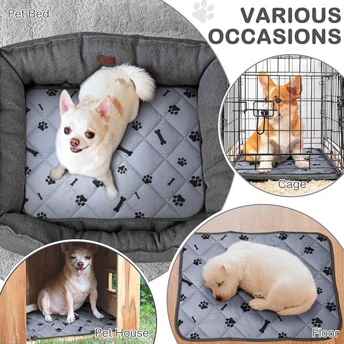 Namalu 4 Pack Self Warming Cat Bed Self Heating Cat Mat 18 x 24 Inch Self Warming Dog Cat Bed Pad Heat Reflective Soft Dog Crate Pad Anti Slip Thermal Pet Mat Washable for Outdoor Indoor Pets
