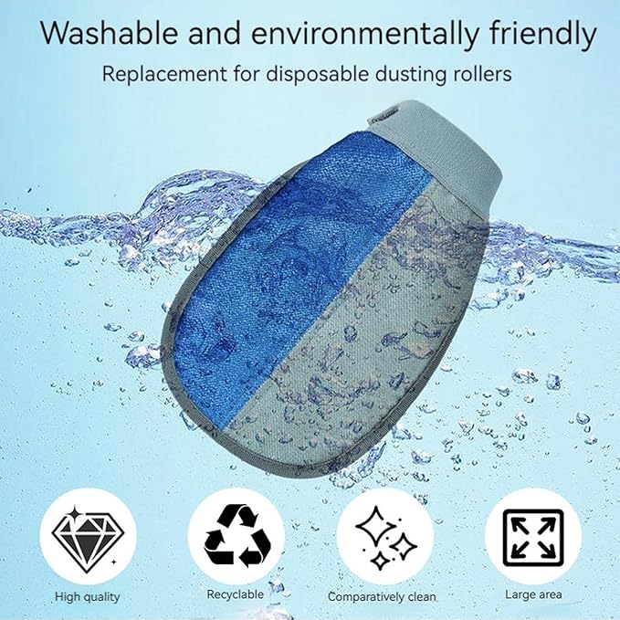 Cat Hair Remover Glove, Washable Electrostatic Pet Grooming Glove, Hair Remover for Cats and Dogs, Easy Use Cleaning Accessory for Car Seat Laundry Furniture Home Indoor, Size