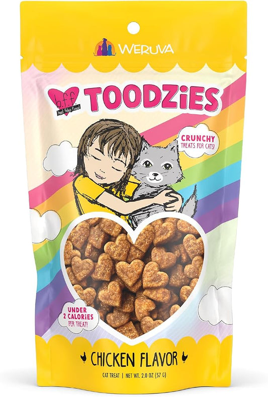 Weruva BFF Toodzies, Chicken Crunchy Cat Treats, 2oz Bag