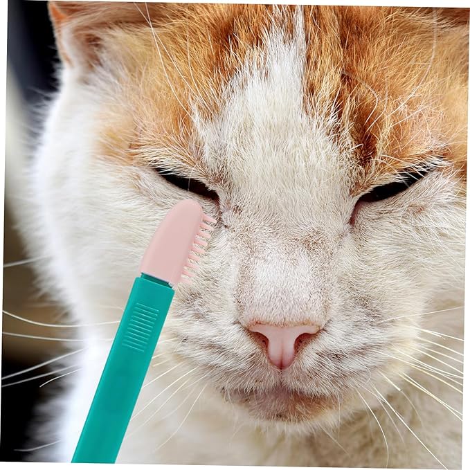 2pcs Cat Self Soft Bristle Cleaning Brush for Cats Tear Stain Comb Kitten Supply