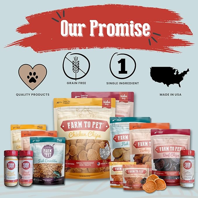 Farm To Pet - Dog Food Topper - 4.7 oz Fish Meal Toppers for Dogs, Single Ingredient, Lean, All Natural, Healthy Food for Small, Medium, Large Breeds, & Puppies - Made in USA