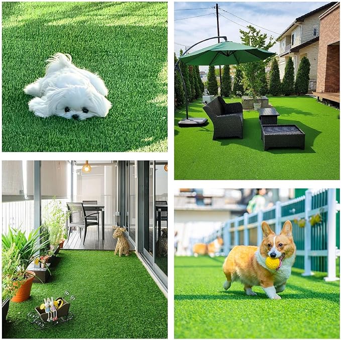 Artificial Grass Rug Turf for Dogs Indoor Outdoor Fake Grass for Dogs Potty Training Area Patio Lawn Decoration (98.3 x 39.4 Inch (Pack of 1))