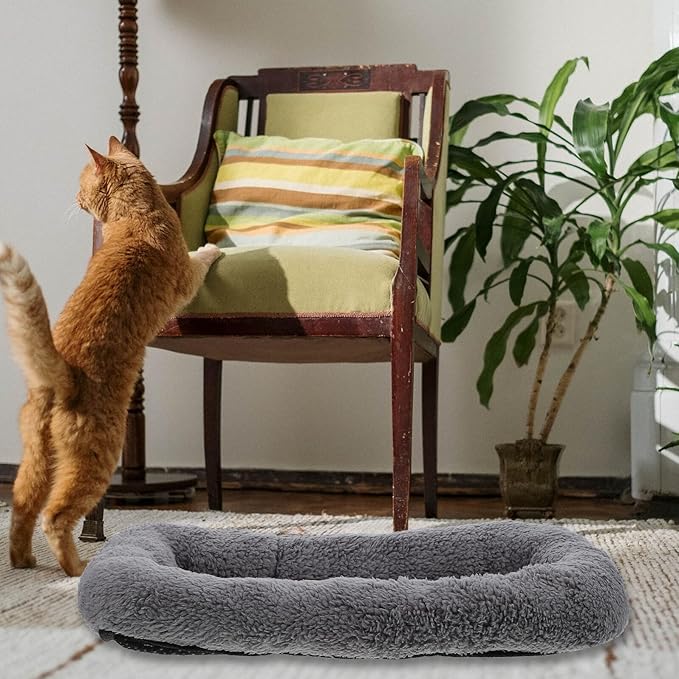 PRETYZOOM Waterproof Anti-Slip Pet Mat Thickened Grey Small Dog Bed Cushion Warm Floor Sleeping Pad for Puppies and Cats Home Pet Supply