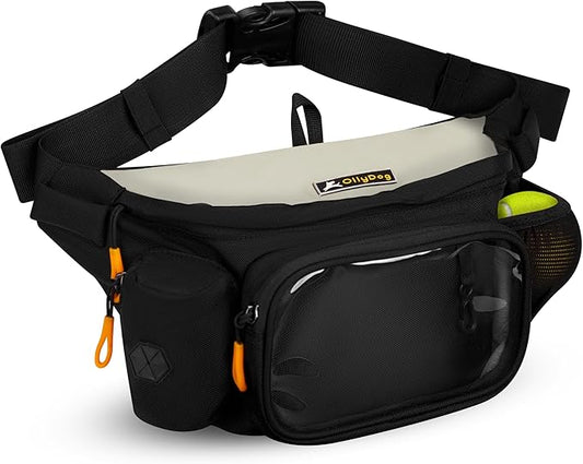 OllyDog Trailblazer Pack | Fanny Pack | Dog Treat Pouch | Includes Rubber Fetch Ball | Water-Resistant | Poop Bag Dispenser | Hands-Free | Dog Walking & Training